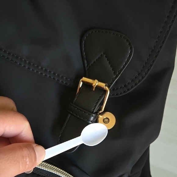 Men's Black Backpack with Gold Hardware - Picture 13 of 15